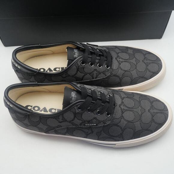 NEW Coach Women's 8.5 Citysole Skate Sneakers Shoes Charcoal Black Leather - Picture 9 of 14